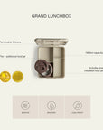 Citron Grand Lunch Box 4 Compartments with Insulated thermos