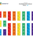 Connetix Magnetic Tiles Rainbow Rectangle Pack