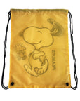 Engelite Peanuts Snoopy Drawstring Bag - Yellow Pink Striped
