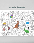 HeyDoodle Reusable Silicone Placemat Aussie Animals