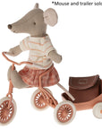 Maileg Abri a Tricycle Mouse Coral