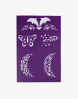 Oh Flossy Reusable Adhesive Face Paint & Makeup Stencils - Purple