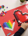 Plus-Plus Puzzle By Number Hearts