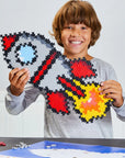 Plus-Plus Puzzle By Number Rocket