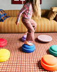 Stapelstein Balance Stepping Stones Original Rainbow Classic + Board Combination Set of 7