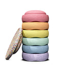 Stapelstein Balance Stepping Stones Original Rainbow Pastel + Board Combination Set of 7