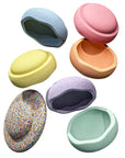 Stapelstein Balance Stepping Stones Original Rainbow Pastel + Board Combination Set of 7