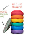 Stapelstein Original Rainbow Classic Set of 6 + FREE Limited Edition Dark Green Blush Board