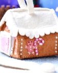Tara Treasures Felt Pink Gingerbread House Bag