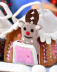 Tara Treasures Felt Pink Gingerbread House Bag