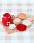 Tara Treasures Felt Strawberry Jam and Scones Set