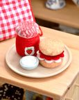 Tara Treasures Felt Strawberry Jam and Scones Set