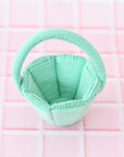 Tara Treasures Petite Teal Felt Easter Basket