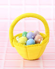 Tara Treasures Petite Yellow Felt Easter Basket