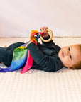Sarah's Silks Silk and Wood Teethers Rainbow
