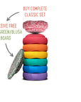PROMO - Rainbow Classic Complete Set of 8 includes Limited Edition Red & Blush Stepping Stone and FREE Limited Edition Dark Green & Blush Board, Australia