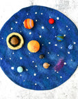 Tara Treasures Solar System Outer Space Play Mat with Felt Planets