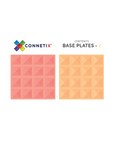 Connetix Magnetic Tiles 2 Piece Base Plate Lemon & Peach Pack