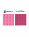Connetix Magnetic Tiles 2 Piece Base Plate Pink & Berry Pack