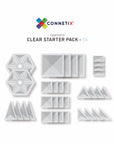 Connetix Magnetic Tiles 34 Piece Clear Pack