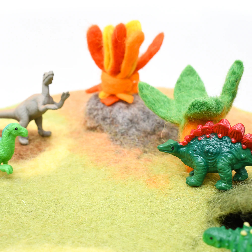 Tara Treasures Dinosaur Land Felt Play Mat Playscape