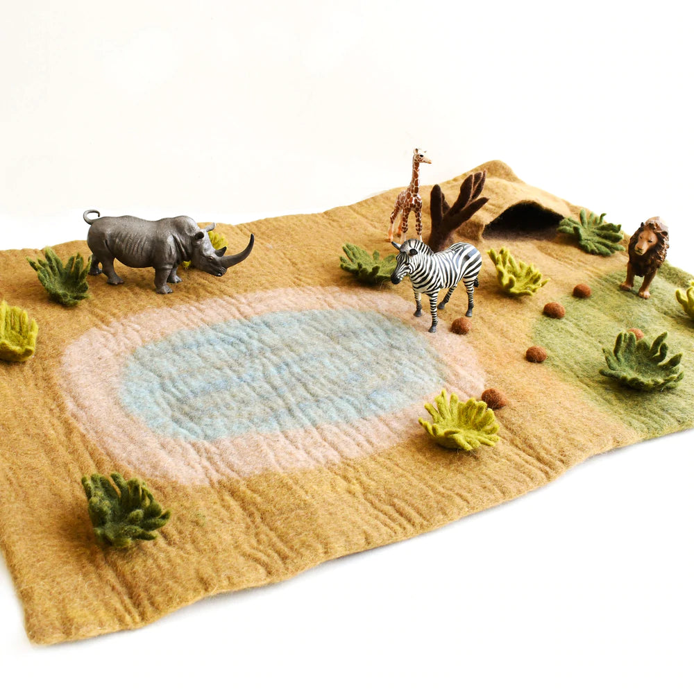 Tara Treasures Large Safari Play Mat Playscape