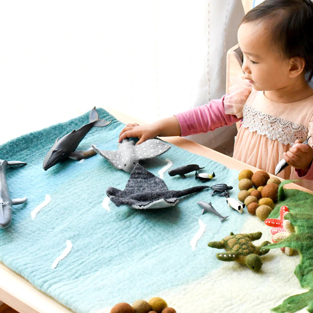 Tara Treasures Large Sea and Rockpool Play Mat Playscape