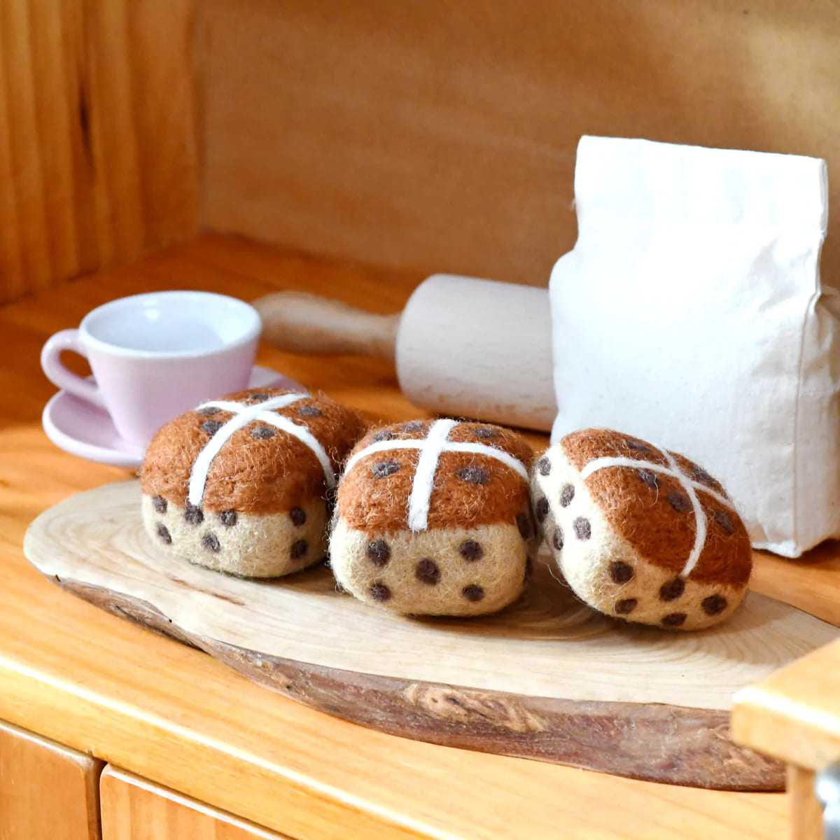 Tara Treasures Felt Hot Cross Buns