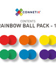 Connetix Magnetic Tiles Rainbow Replacement Ball Pack 12 pc