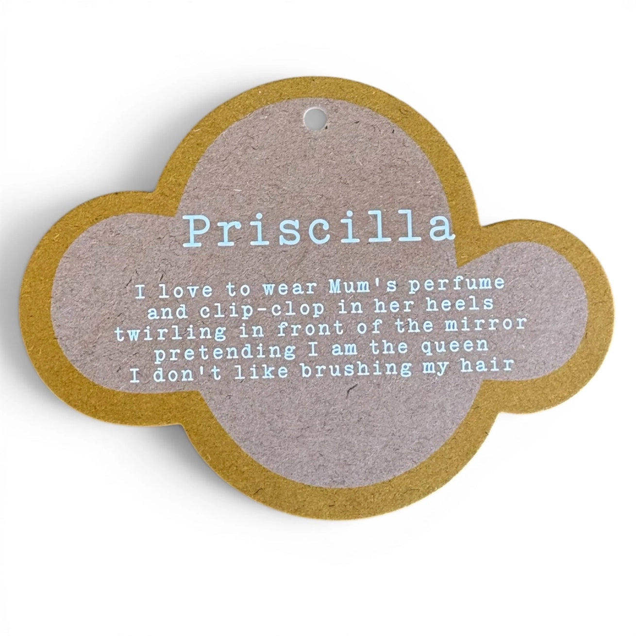 And The Little Dog Laughed Priscilla Birthday Elephant tag
