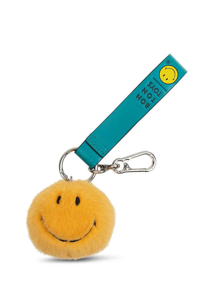 BON TON TOYS Smiley ECO Fuzzy Bag Charm Yellow