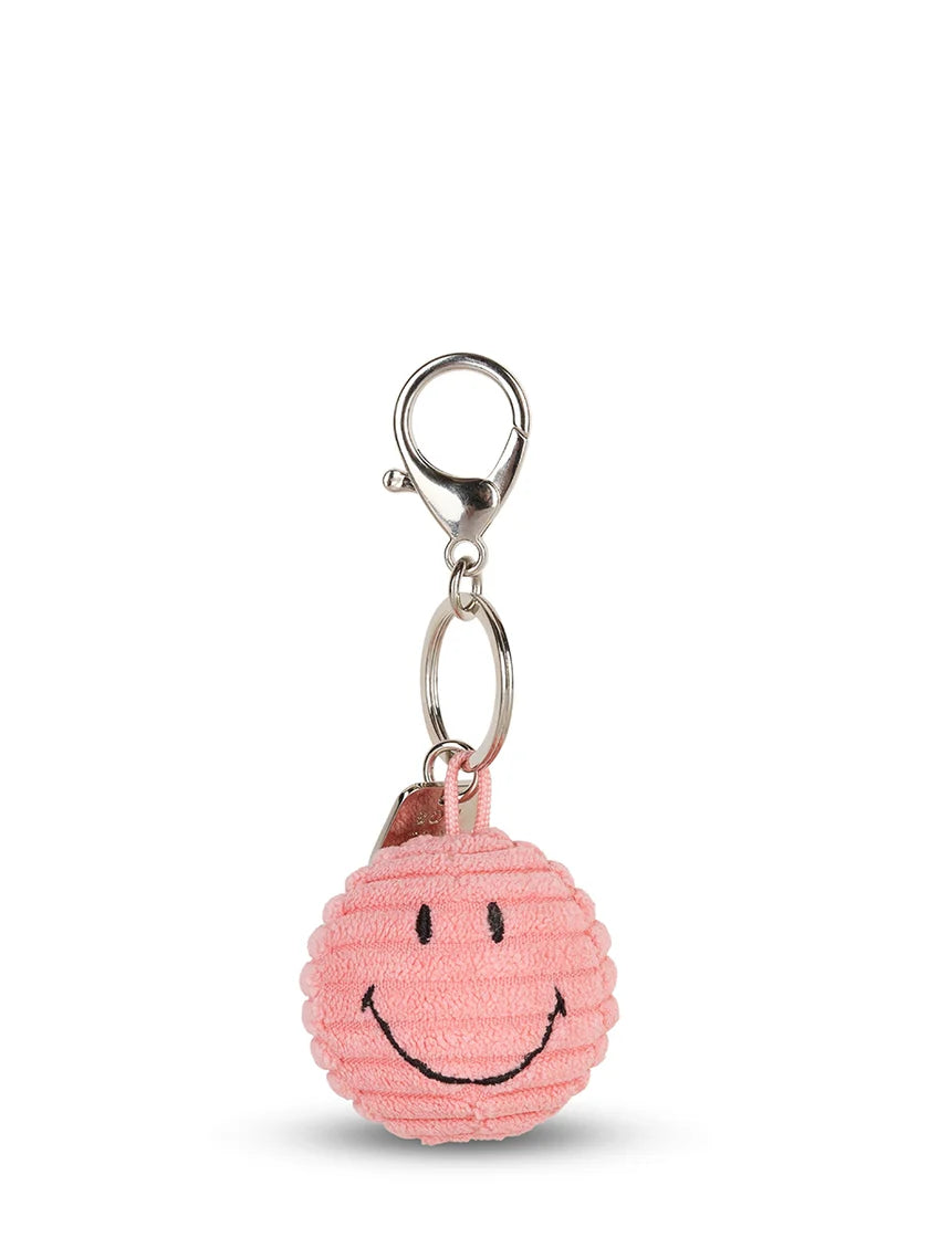 BON TON TOYS Smiley Keychain ECO Corduroy Bubblegum Pink