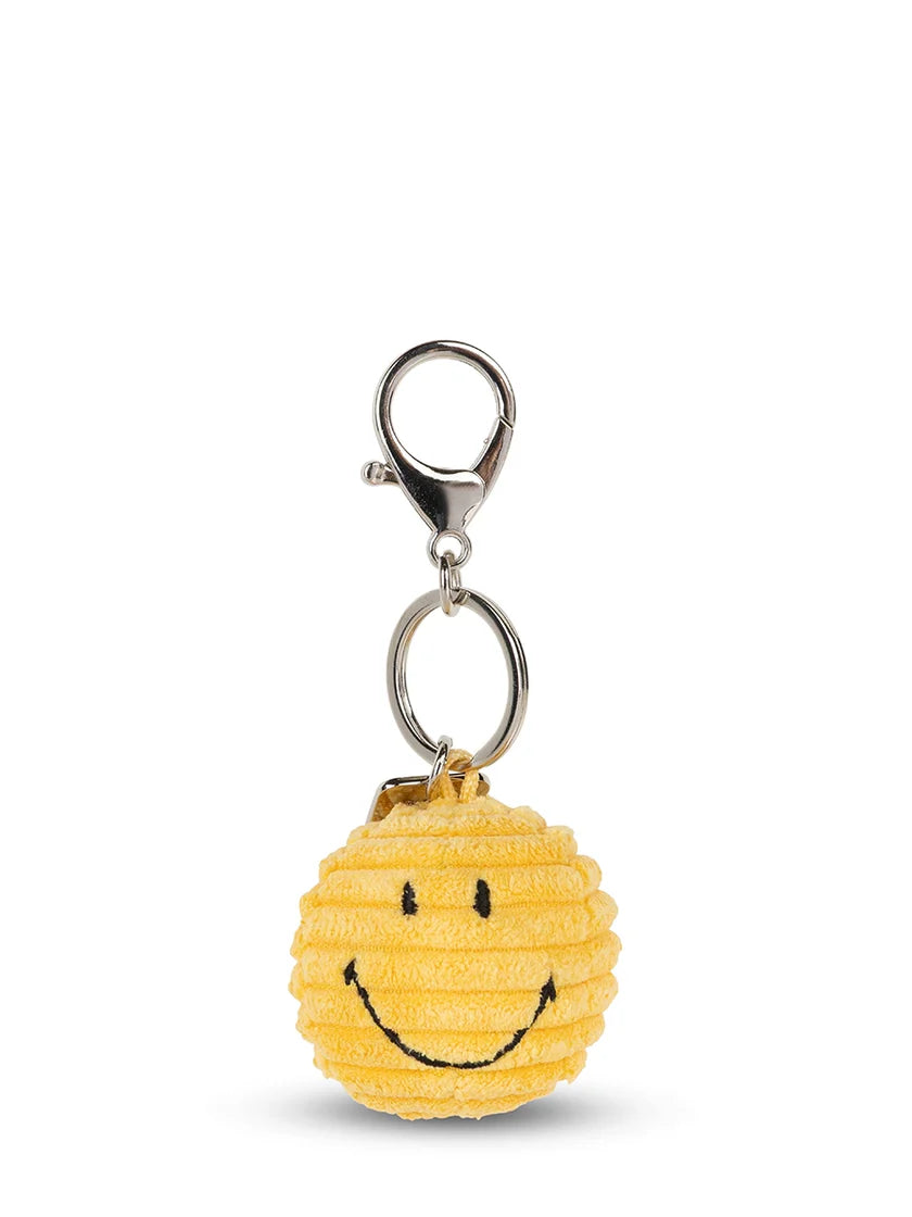 BON TON TOYS Smiley Keychain ECO Corduroy Yellow