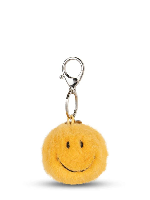 BON TON TOYS Smiley Keychain ECO Fuzzy Yellow
