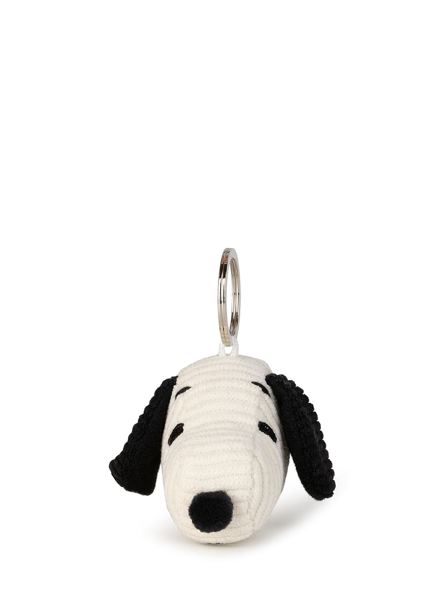 Snoopy Head Corduroy Cream keychain