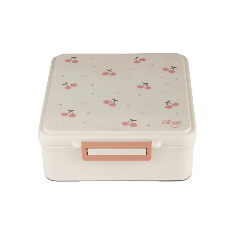 Citron Grand Lunch Box 4 Compartments with Insulated Food Jar Cherry