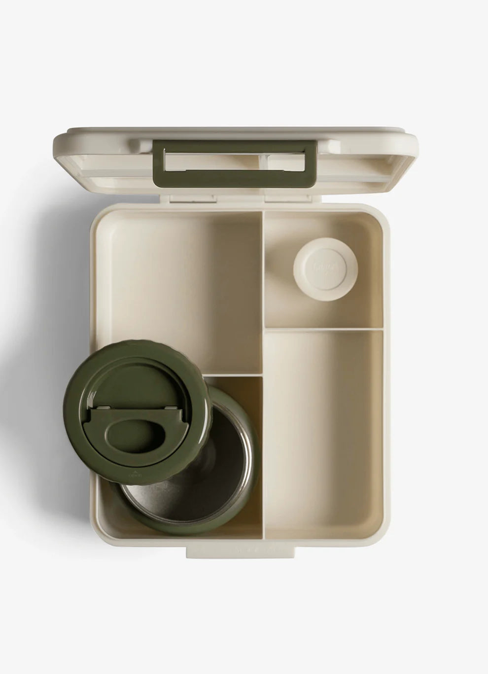 Citron Grand Lunch Box 4 Compartments with Insulated Food Jar Dino Green