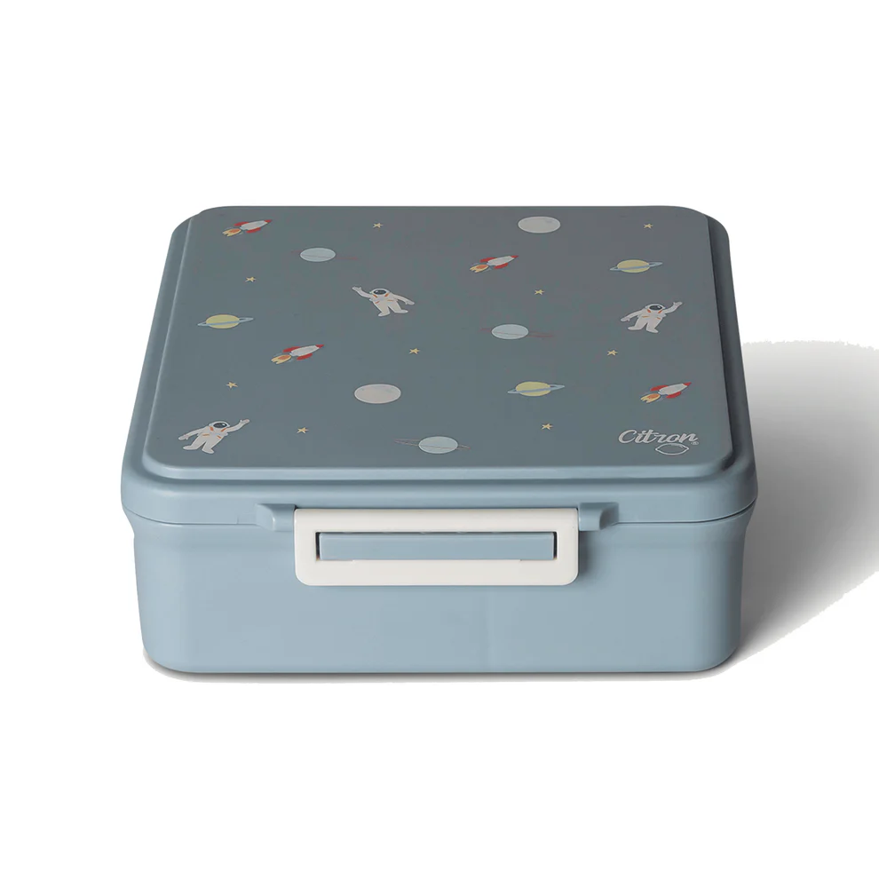 Citron Grand Lunch Box 4 Compartments with Insulated Food Jar Spaceship