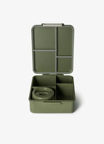 Load image into Gallery viewer, Citron Grand Lunch Box 4 Compartments with Insulated thermos - Green
