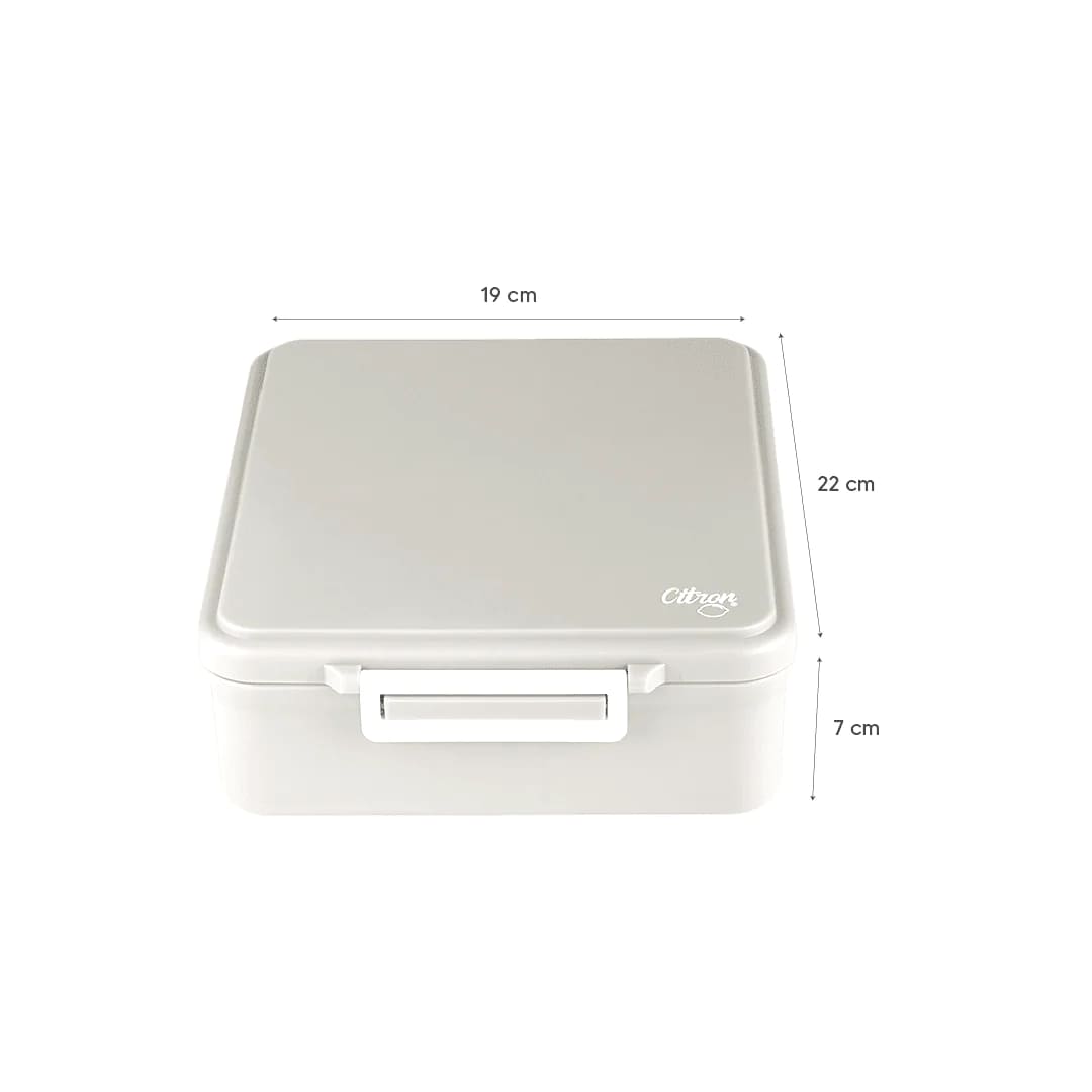 Citron Grand Lunch Box 4 Compartments with Insulated Food Jar size dimensions