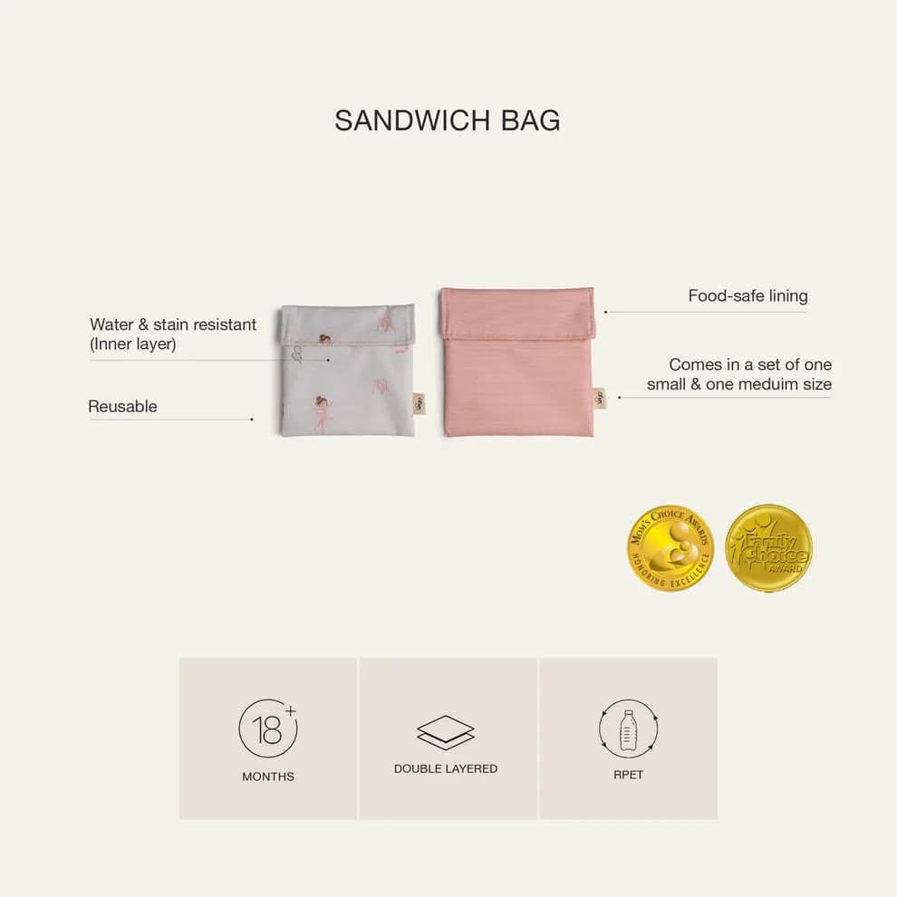 Citron Reusable Sandwich Bag Set of 2