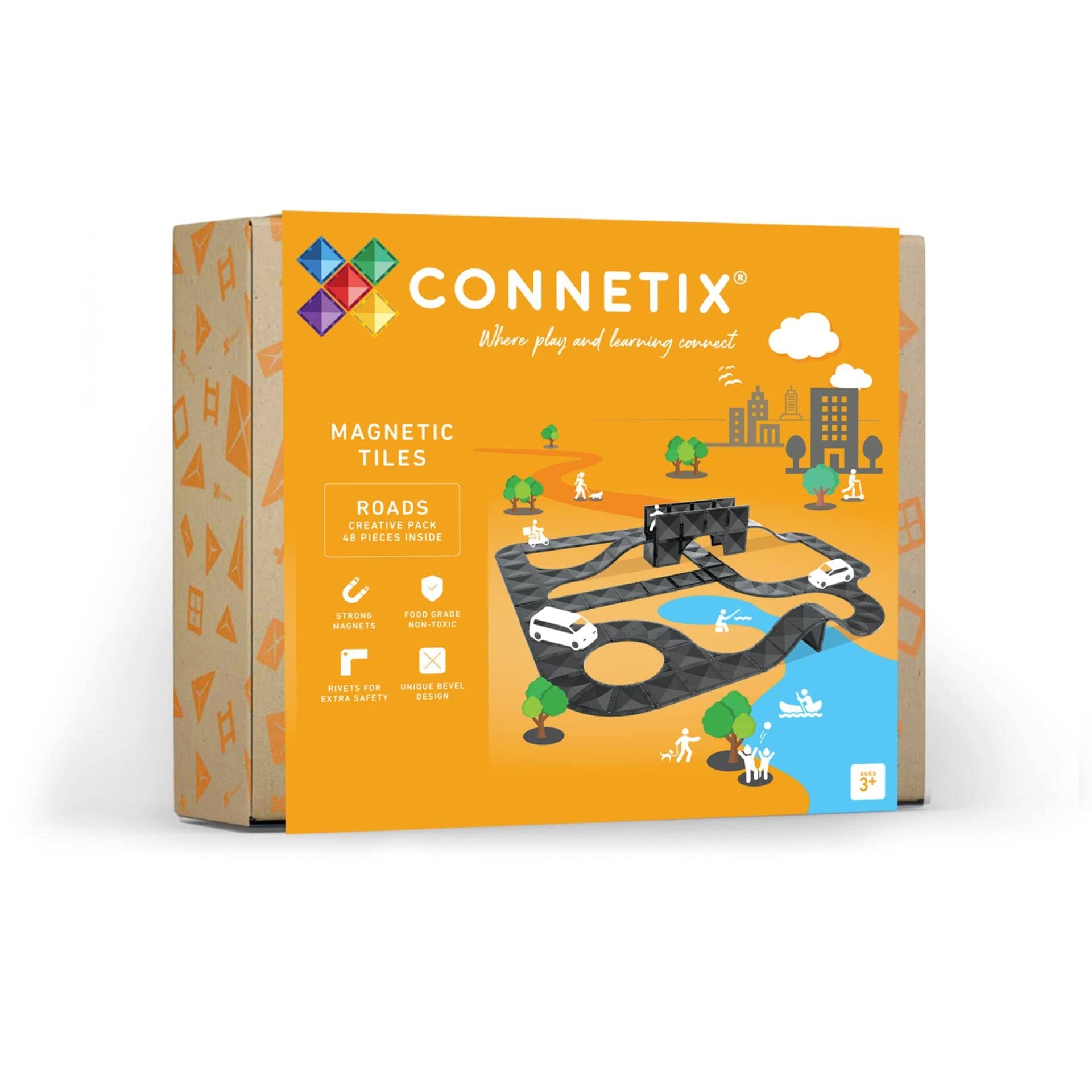 Connetix Magnetic Tiles Creative Roads Pack 48 pc