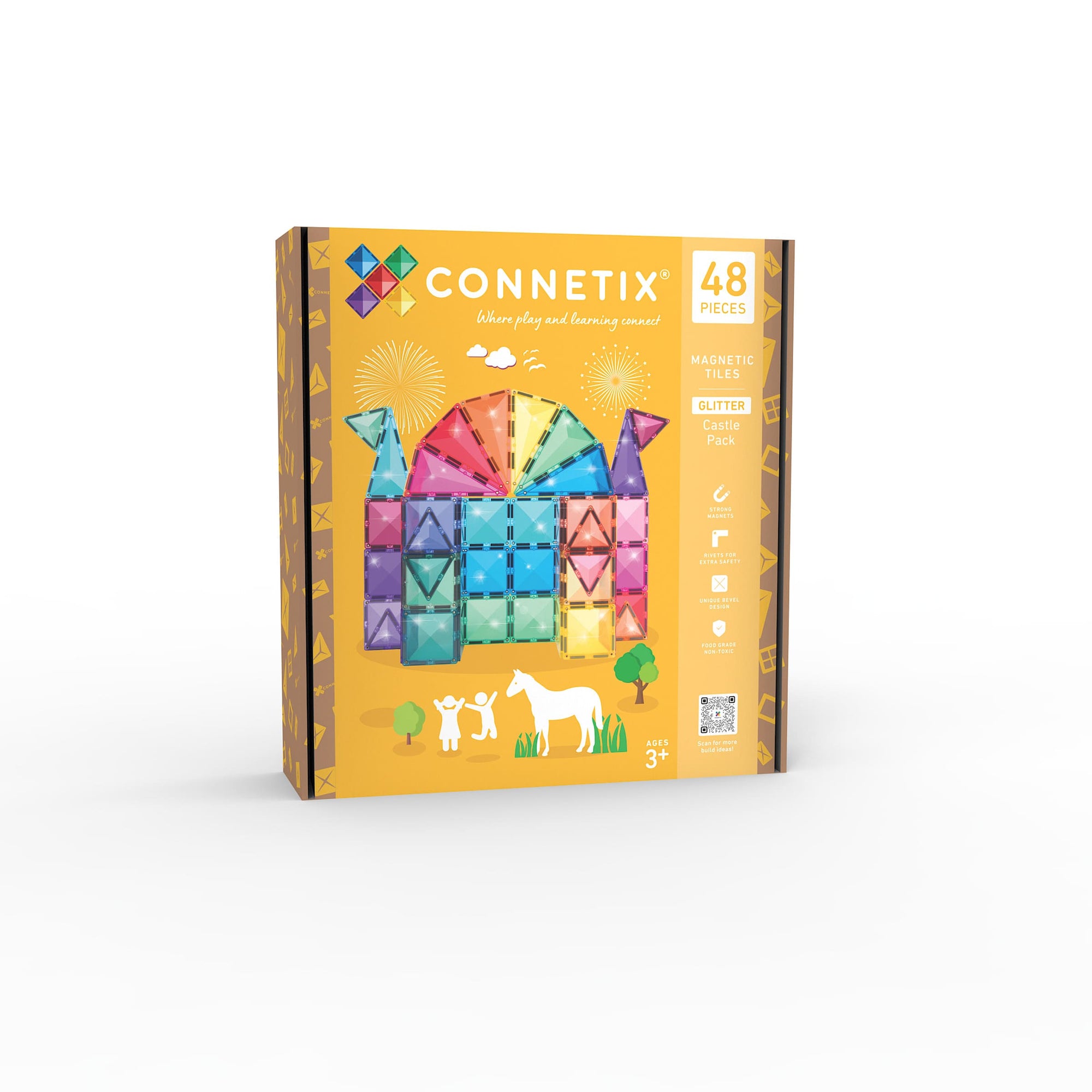 Connetix Magnetic Tiles Glitter Castle Pack 48 pc