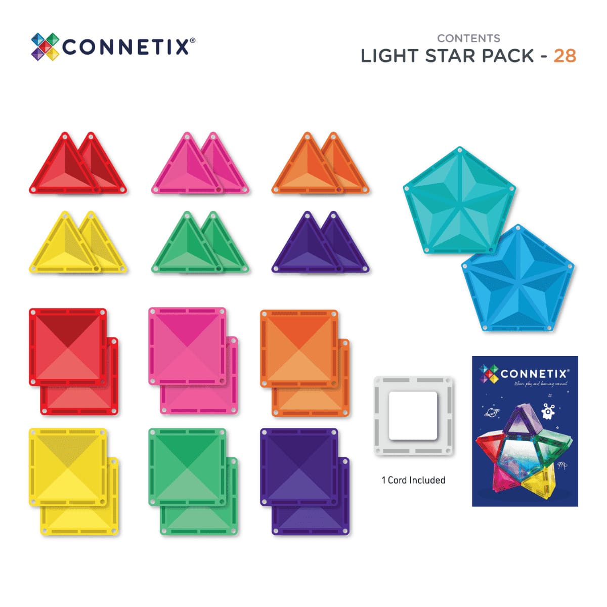 Connetix Tiles Light Star Pack 