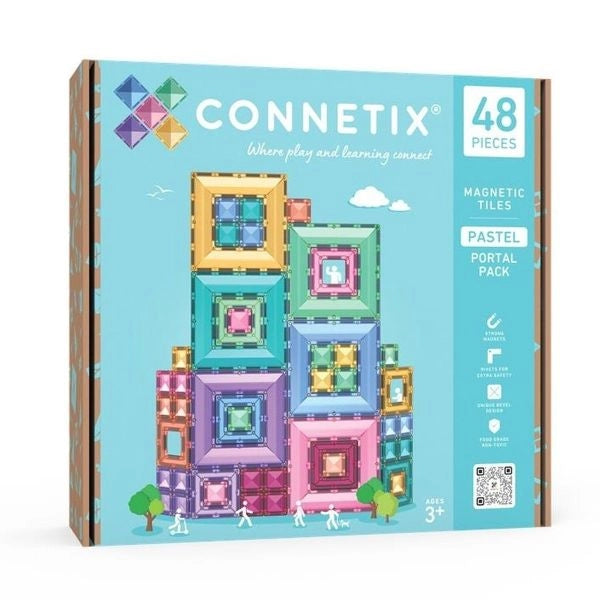 Connetix Magnetic Tiles Pastel Portal Pack 48 pc