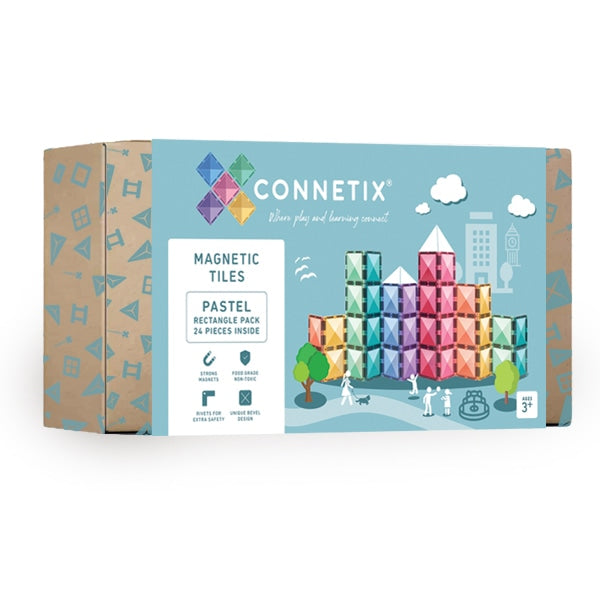 Connetix Magnetic Tiles Pastel Rectangle Pack
