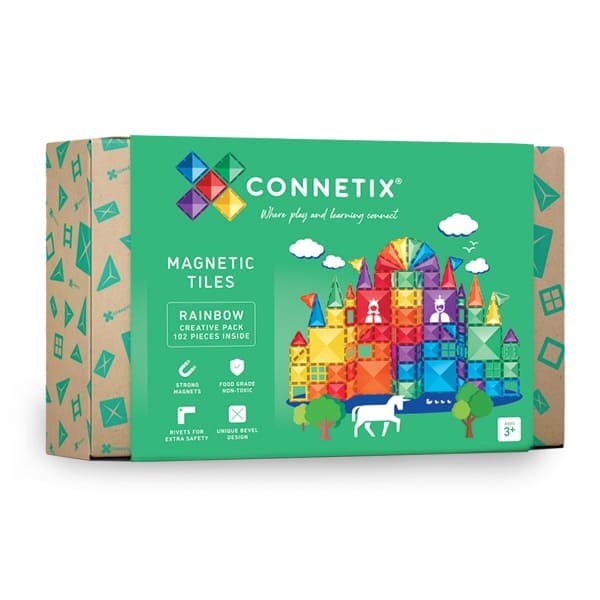 Connetix Magnetic Tiles Rainbow Creative Pack 102 pc