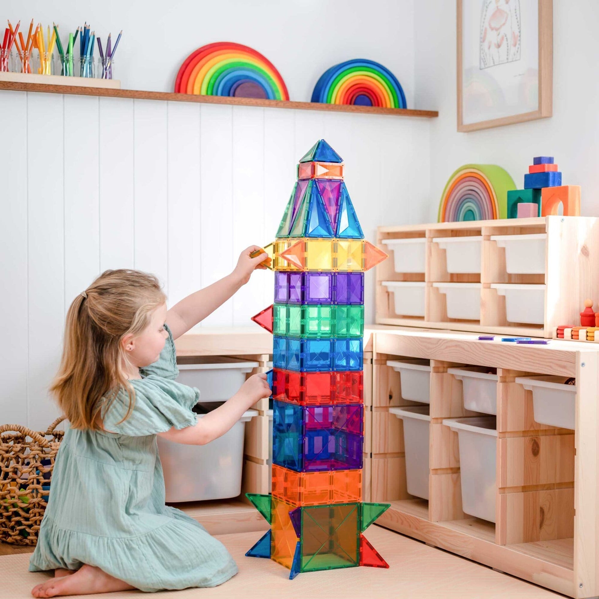 Connetix Magnetic Tiles Rainbow Creative Pack 102 pc