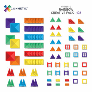 Connetix Magnetic Tiles Rainbow Creative Pack 102 pc