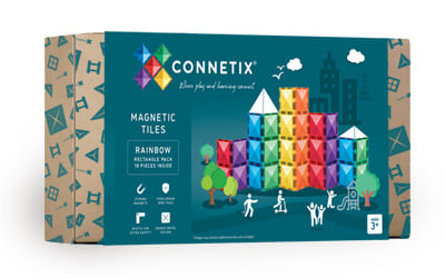 Connetix Magnetic Tiles Rainbow Rectangle Pack